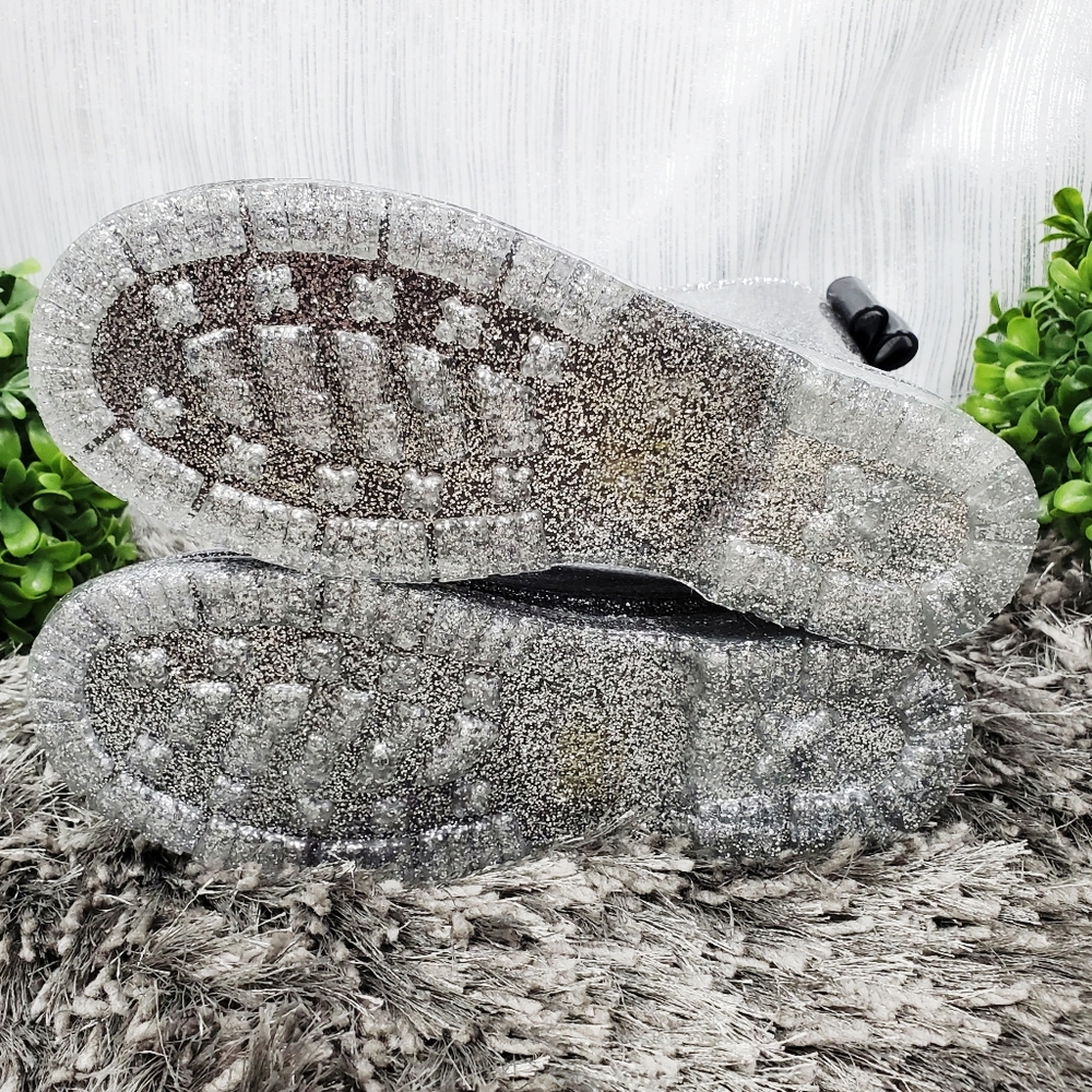 JELLY BEANS Silver Glitter Tradon Rain/Snow Boots - Picture 6 of 7